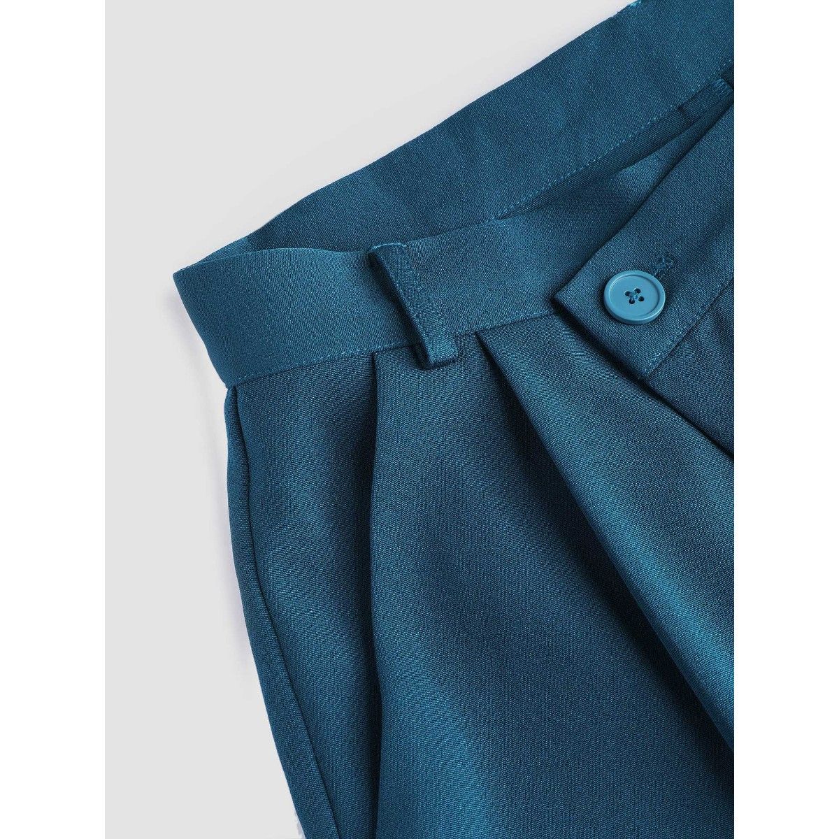 Italian Nova – High-waisted Pleated wide-leg trousers in Royal Blue