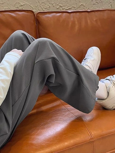 Italian Nova | Korean-Style Tailored Pants - Ash Grey