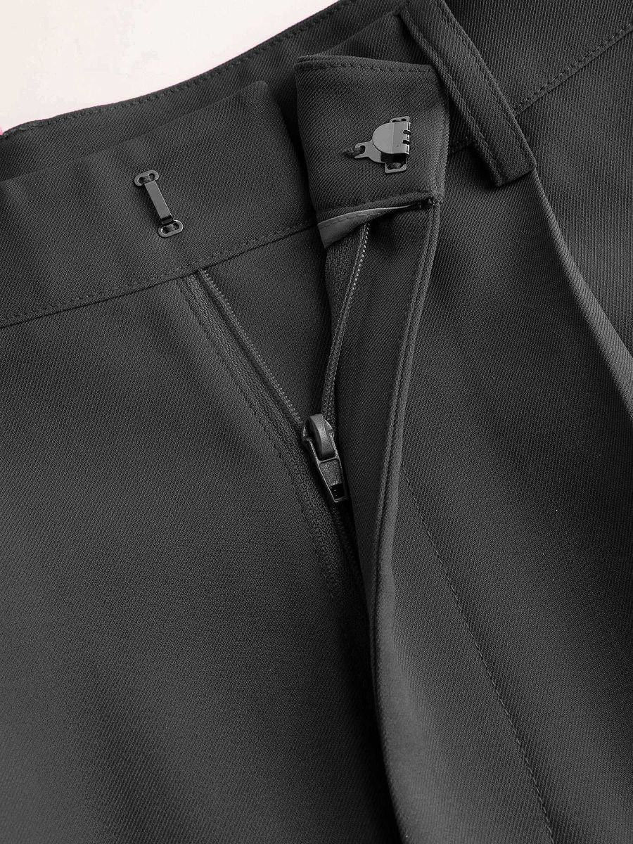 Italian Nova – Riviera High-Waist Wide-Leg Trousers in Bossy Black