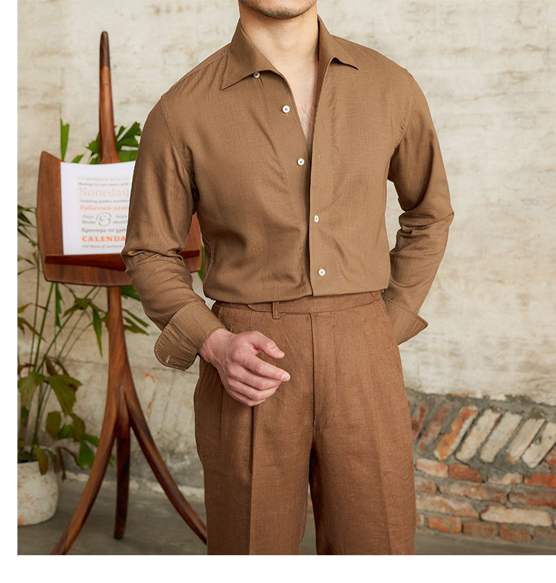 Italian Nova β Classic Brown Old Money Shirt