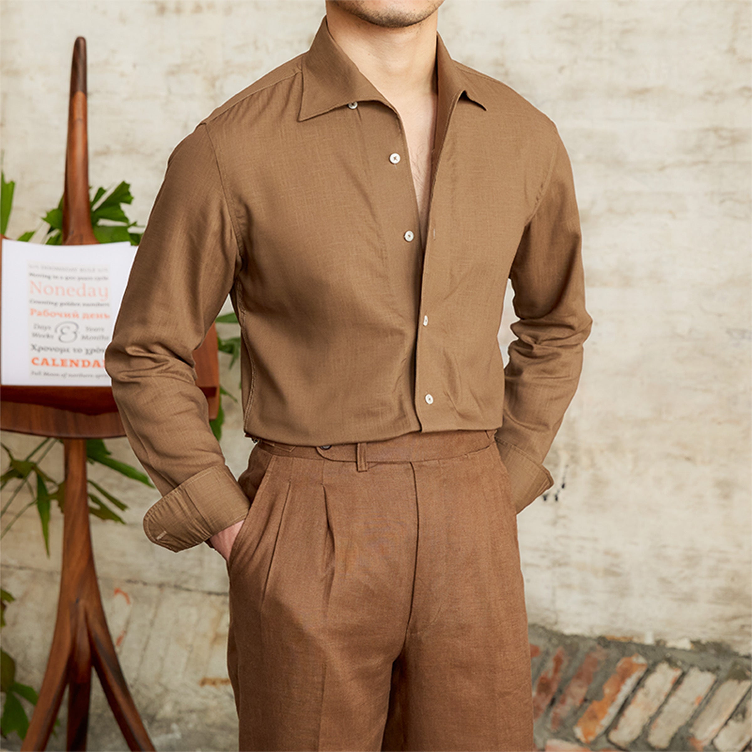 Italian Nova – Classic Brown Old Money Shirt