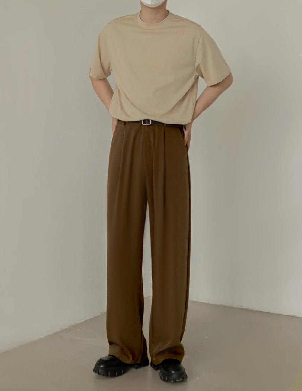 Italian Nova | Korean-Style Tailored Pants - Brown | Bronze