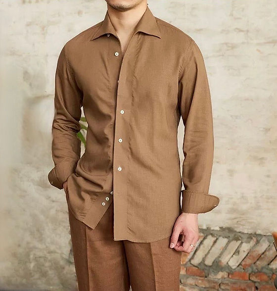 Italian Nova β Classic Brown Old Money Shirt