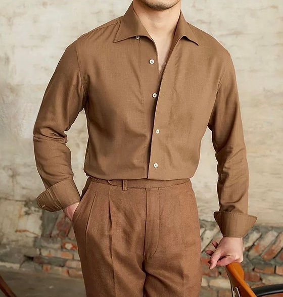 Italian Nova – Classic Brown Old Money Shirt