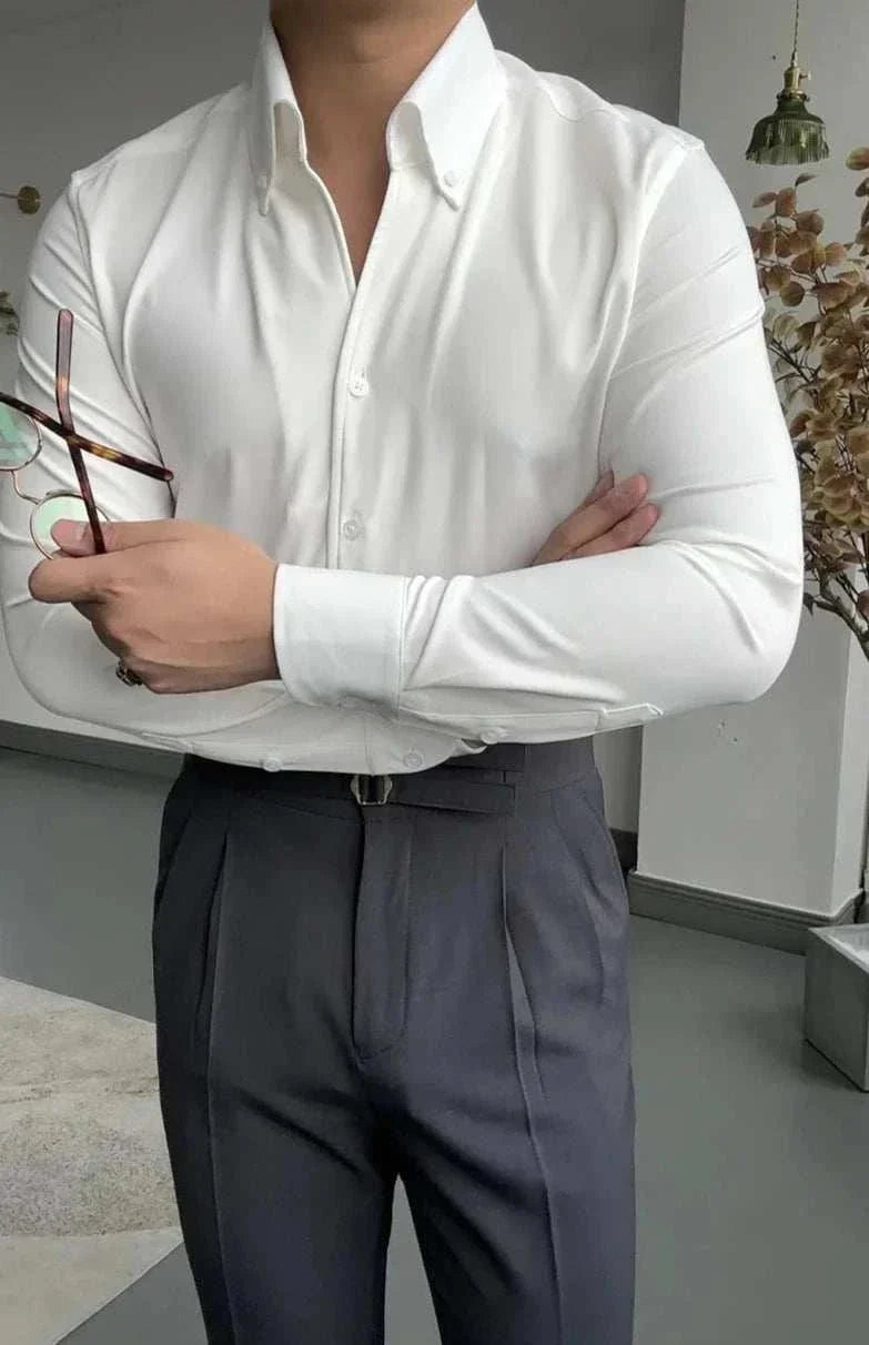 Italian Nova β Elegant White Old Money Shirt