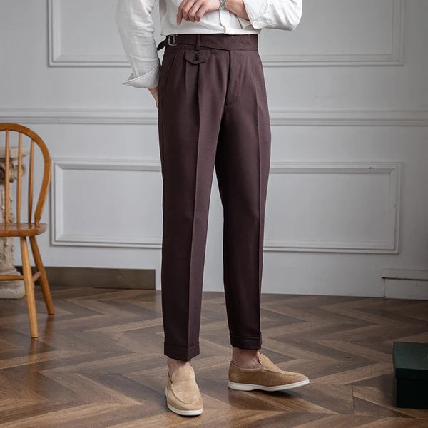 Italian Nova β Signature Gurkha Trousers in Classic Brown