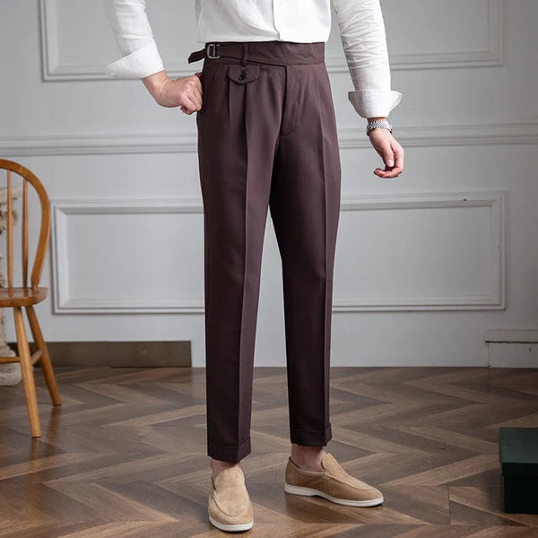 Italian Nova – Signature Gurkha Trousers in Classic Brown