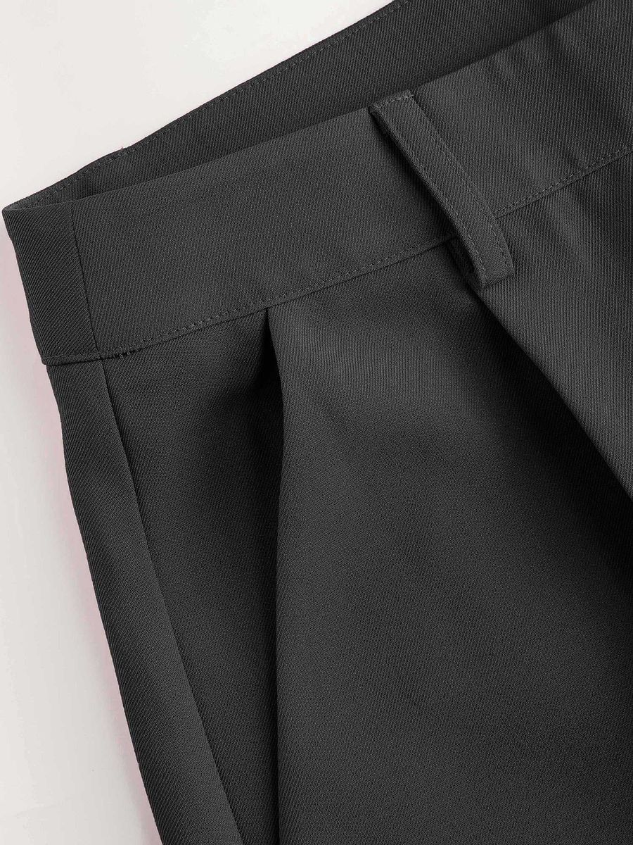 Italian Nova – Riviera High-Waist Wide-Leg Trousers in Bossy Black