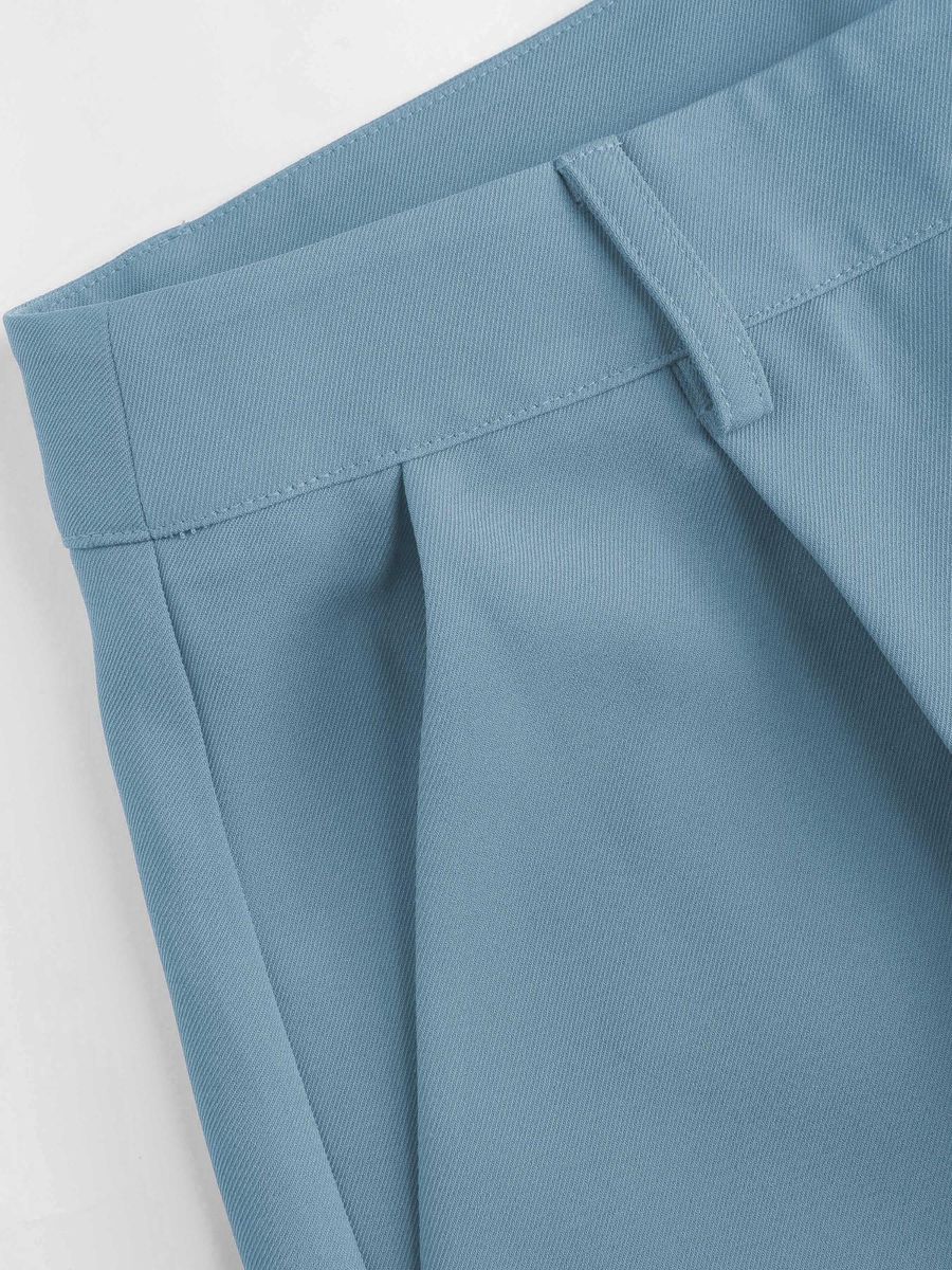Italian Nova – Riviera Wide-Leg Trousers in Powder Blue