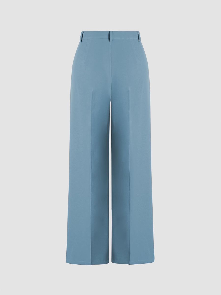 Italian Nova – Riviera Wide-Leg Trousers in Powder Blue