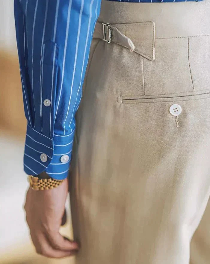 Italian Nova – Riviera Blue Old Money Stripe Shirt