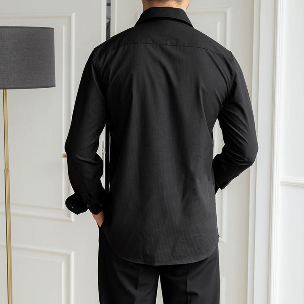 Italian Nova – Black Old Money Buttoned Down Shirt