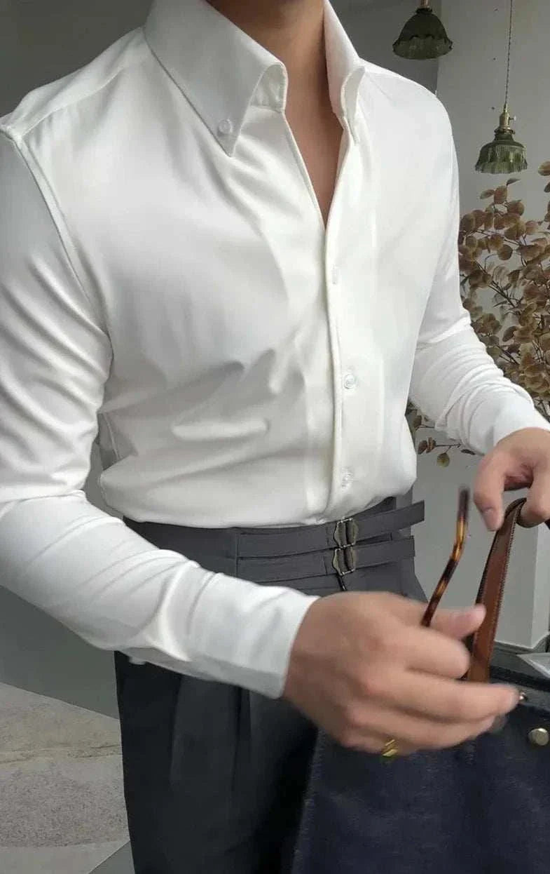 Italian Nova – Elegant White Old Money Shirt