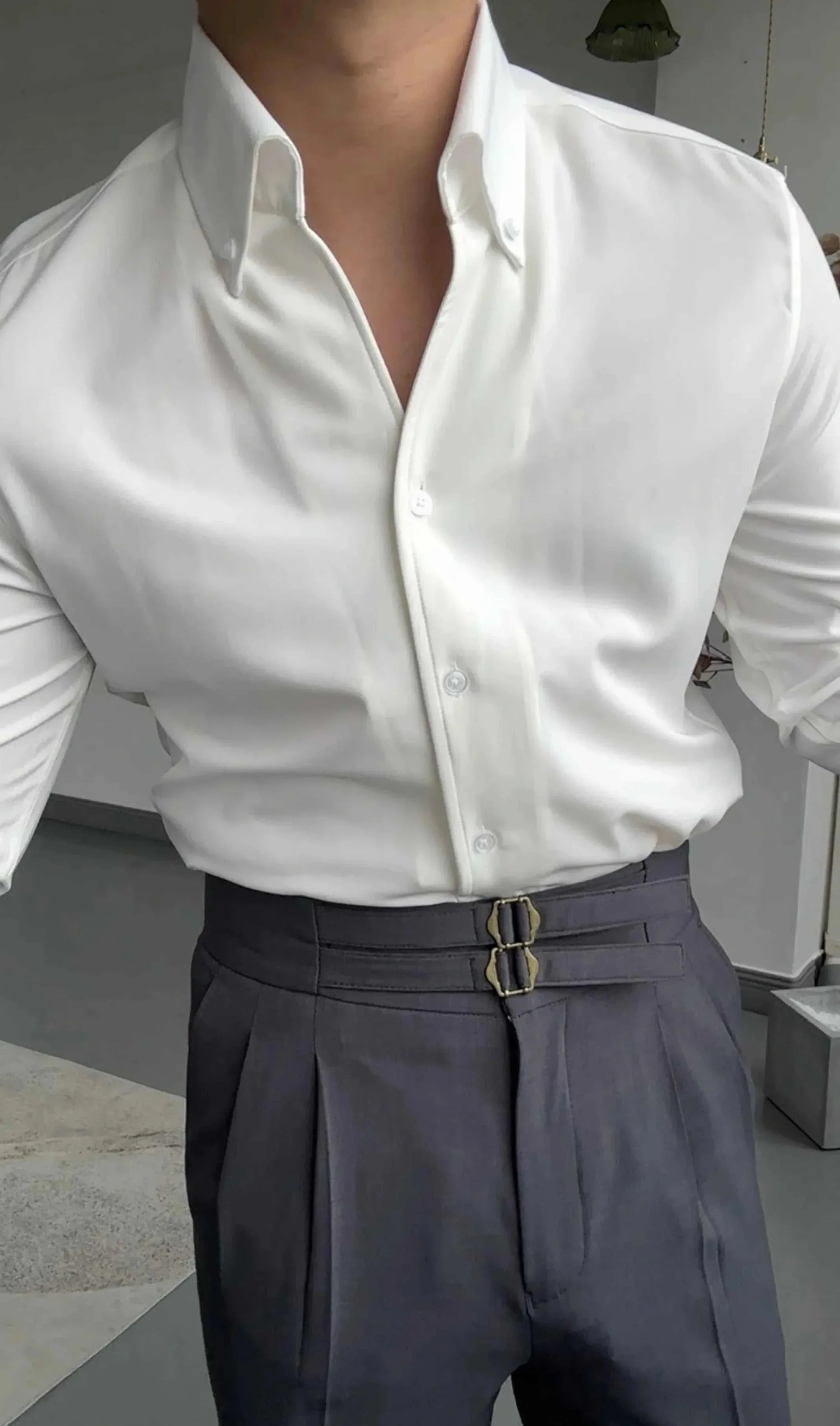 Italian Nova – Elegant White Old Money Shirt