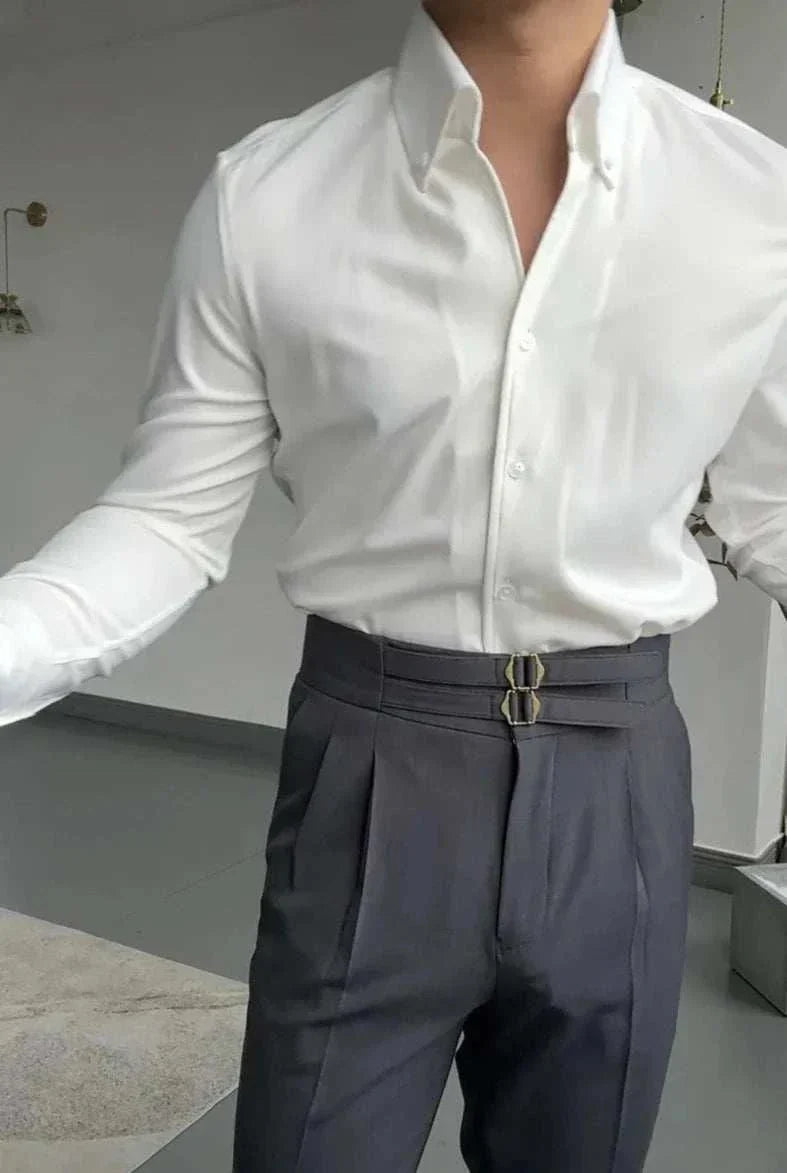 Italian Nova – Elegant White Old Money Shirt