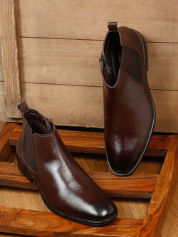 Italian Nova - Classic Leather Chelsea Boots – Deep Mocha