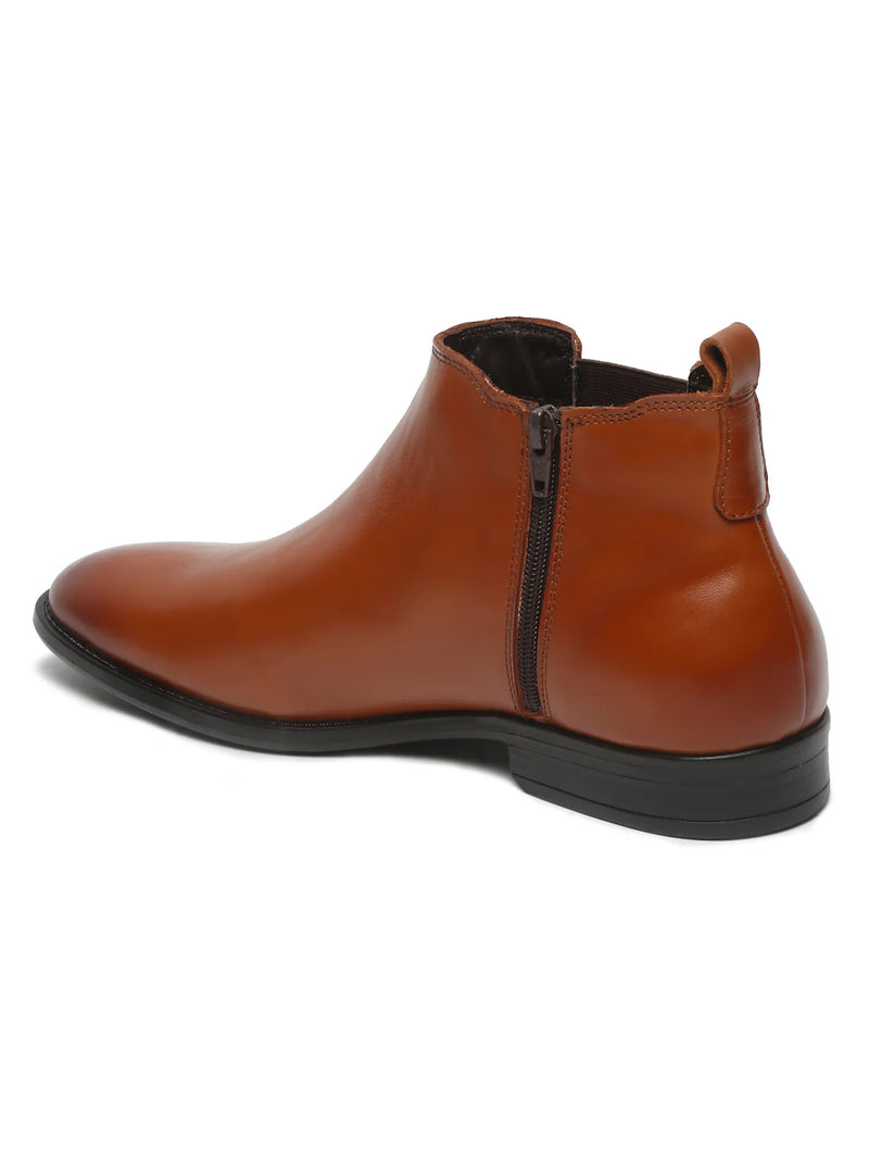 Italian Nova - Classic Leather Chelsea Boots – Cognac Tan