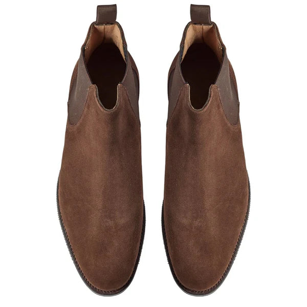 Italian Nova - Godfrey Suede Chelsea Boots – Plough Brown