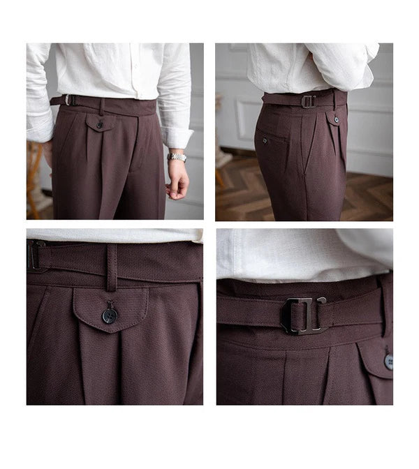 Italian Nova – Signature Gurkha Trousers in Classic Brown